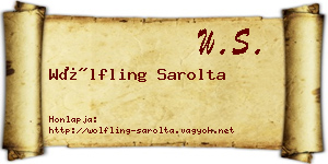 Wölfling Sarolta névjegykártya